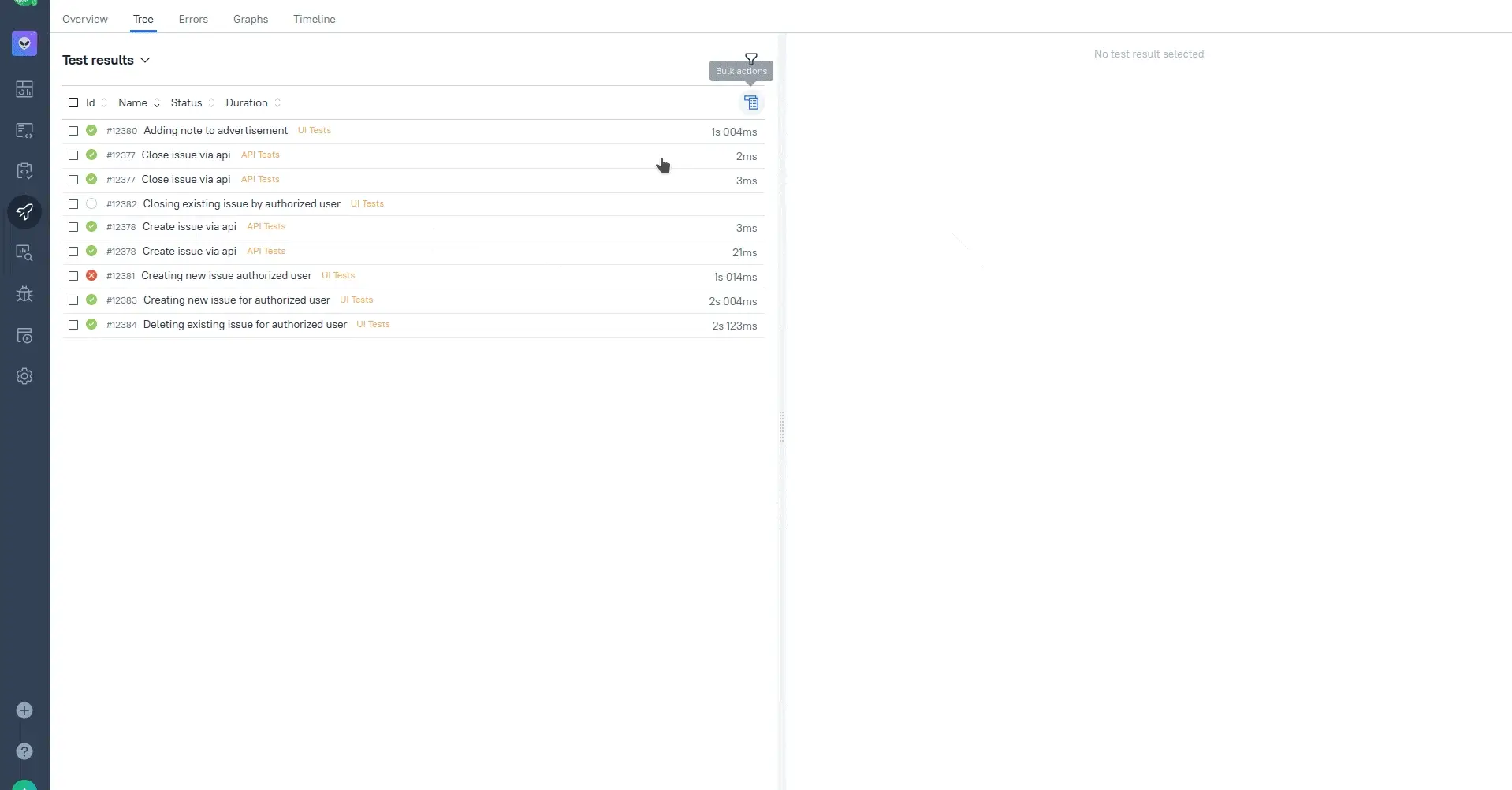 Rerunning failed tests