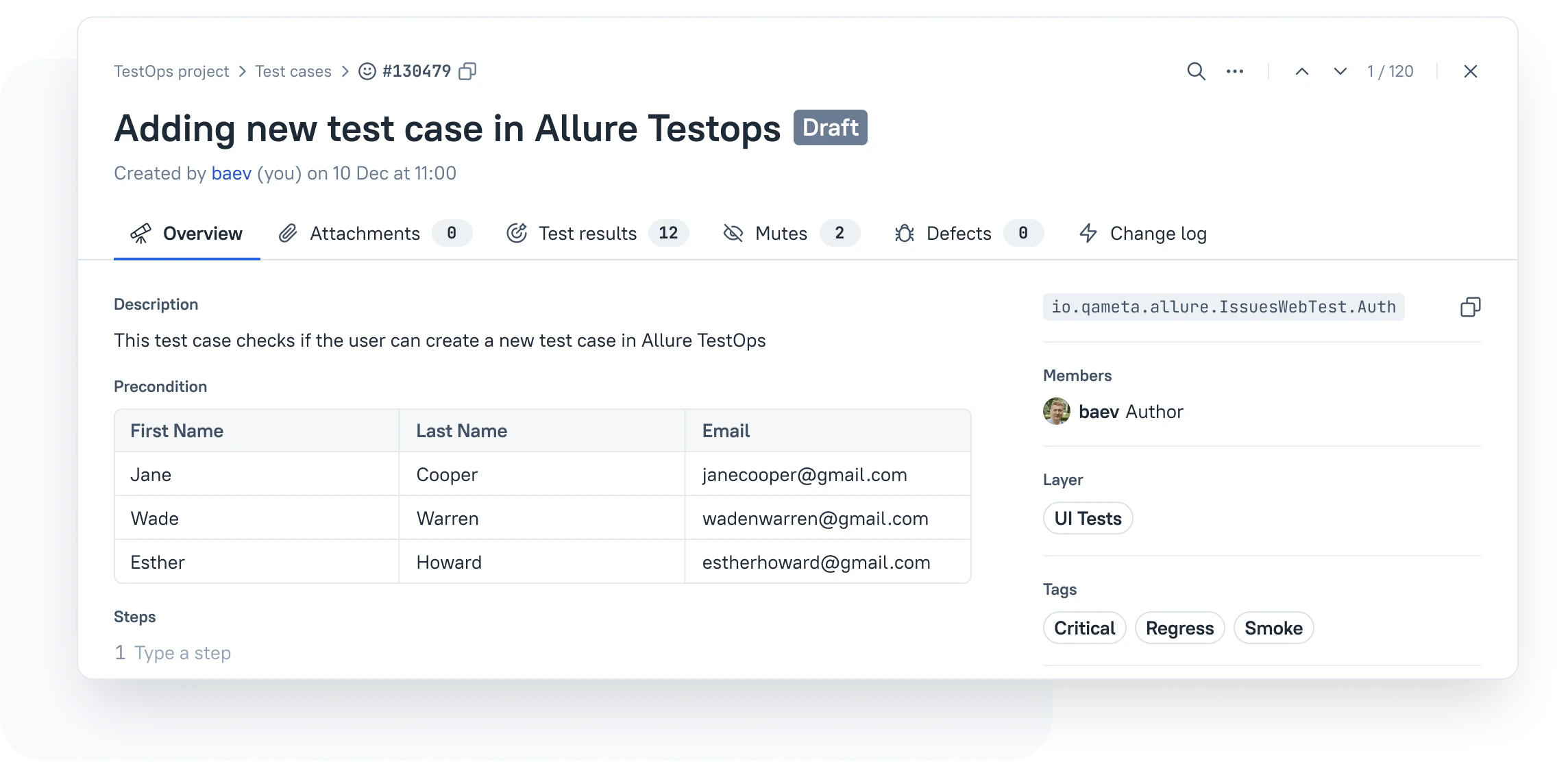 Keep test documentation up-to-date
